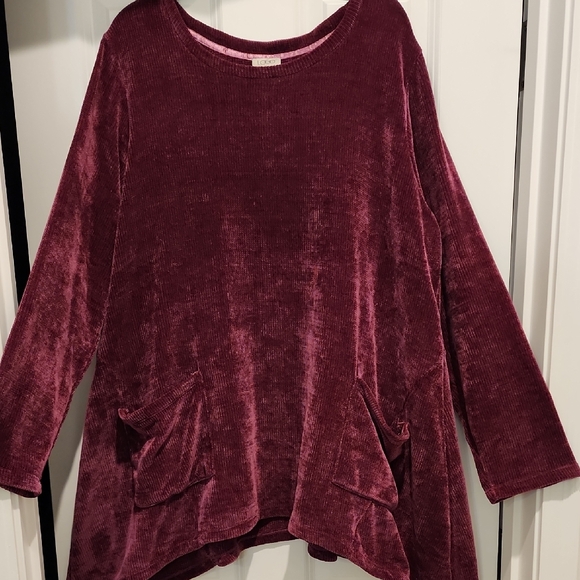 LOGO by Lori Goldstein Sweaters - Logo By Lori Goldstein Super Soft Chenille Oversized Sweater 2x